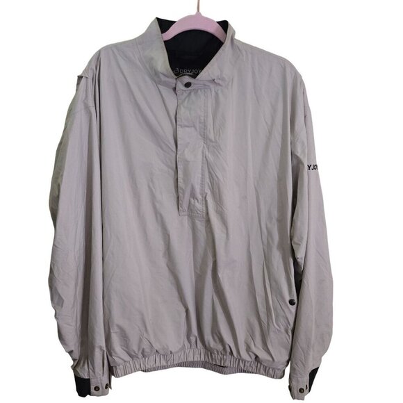 Footjoy Dryjoy Beige Pullover Mock Neck Golf Jacket Size L - Picture 1 of 6